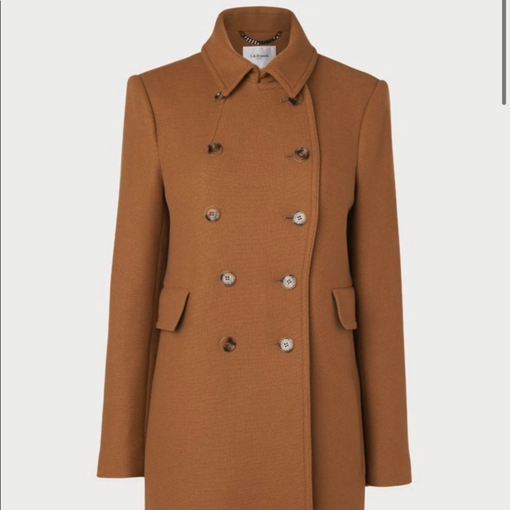 LK Bennett Camel Fellis Coat - Size US 2